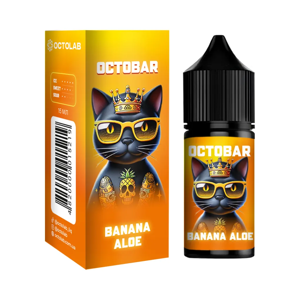 Ароматизатор Octobar NFT Banana Aloe 15 мл Ароматизатор Octobar NFT Banana Aloe 15 мл