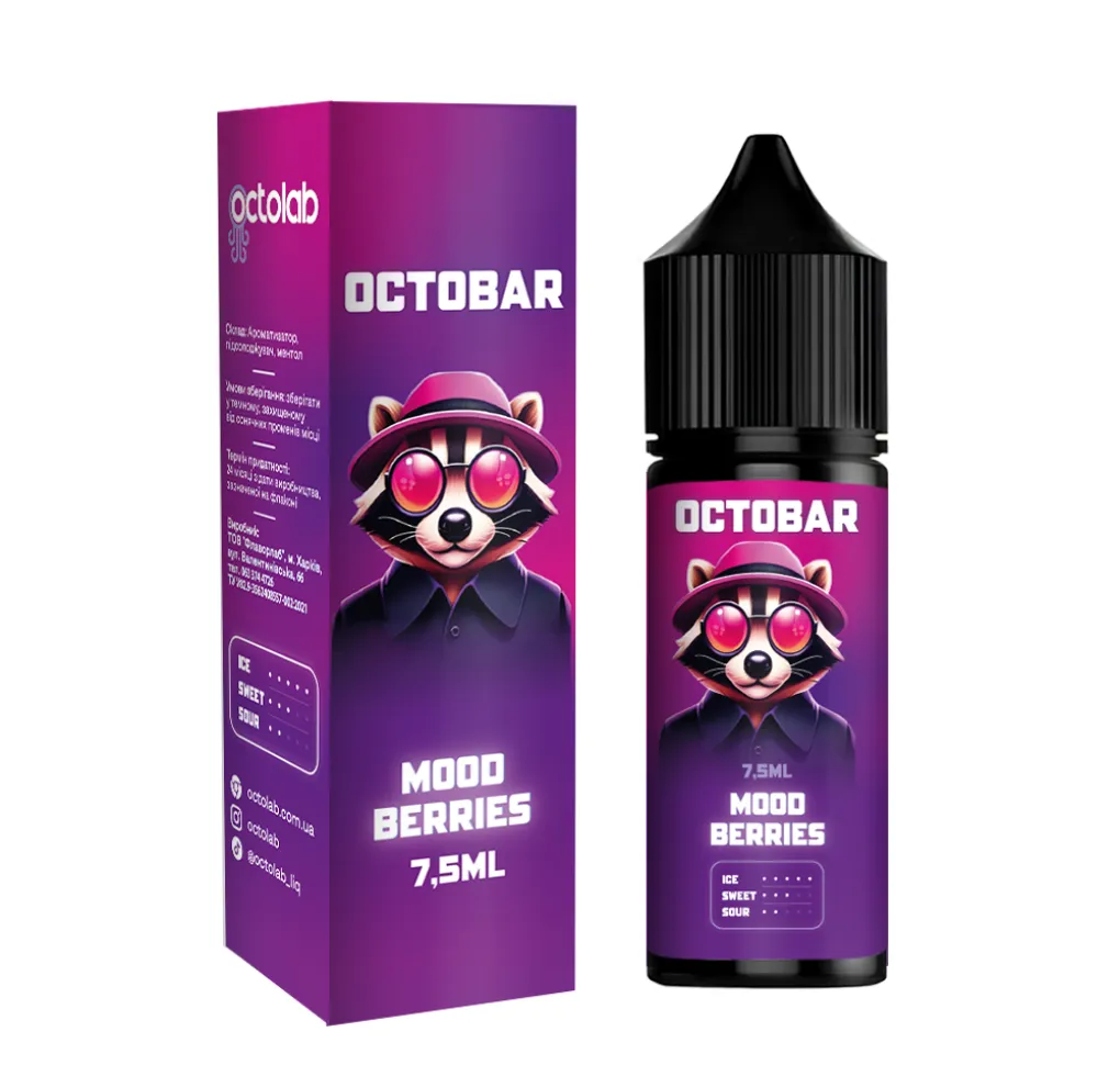 Ароматизатор Octobar NFT Mood Berries 7,5 мл Ароматизатор Octobar NFT Mood Berries 7,5 мл