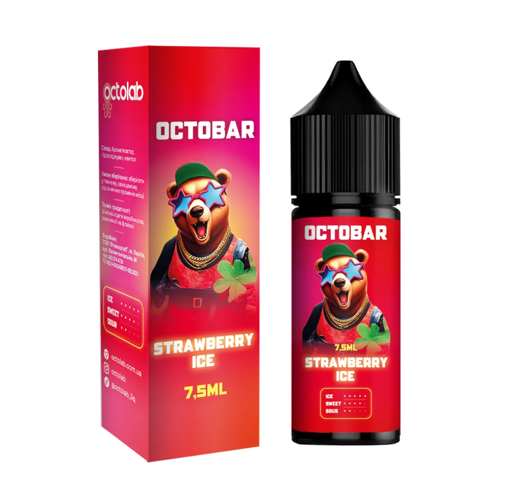 Ароматизатор Octobar NFT Strawberry Ice 7,5 мл Ароматизатор Octobar NFT Strawberry Ice 7,5 мл