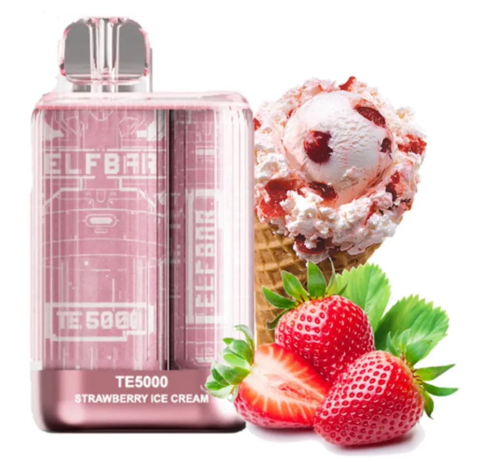 Elf Bar TE5000 Strawberry Ice Cream Elf Bar TE5000 Strawberry Ice Cream