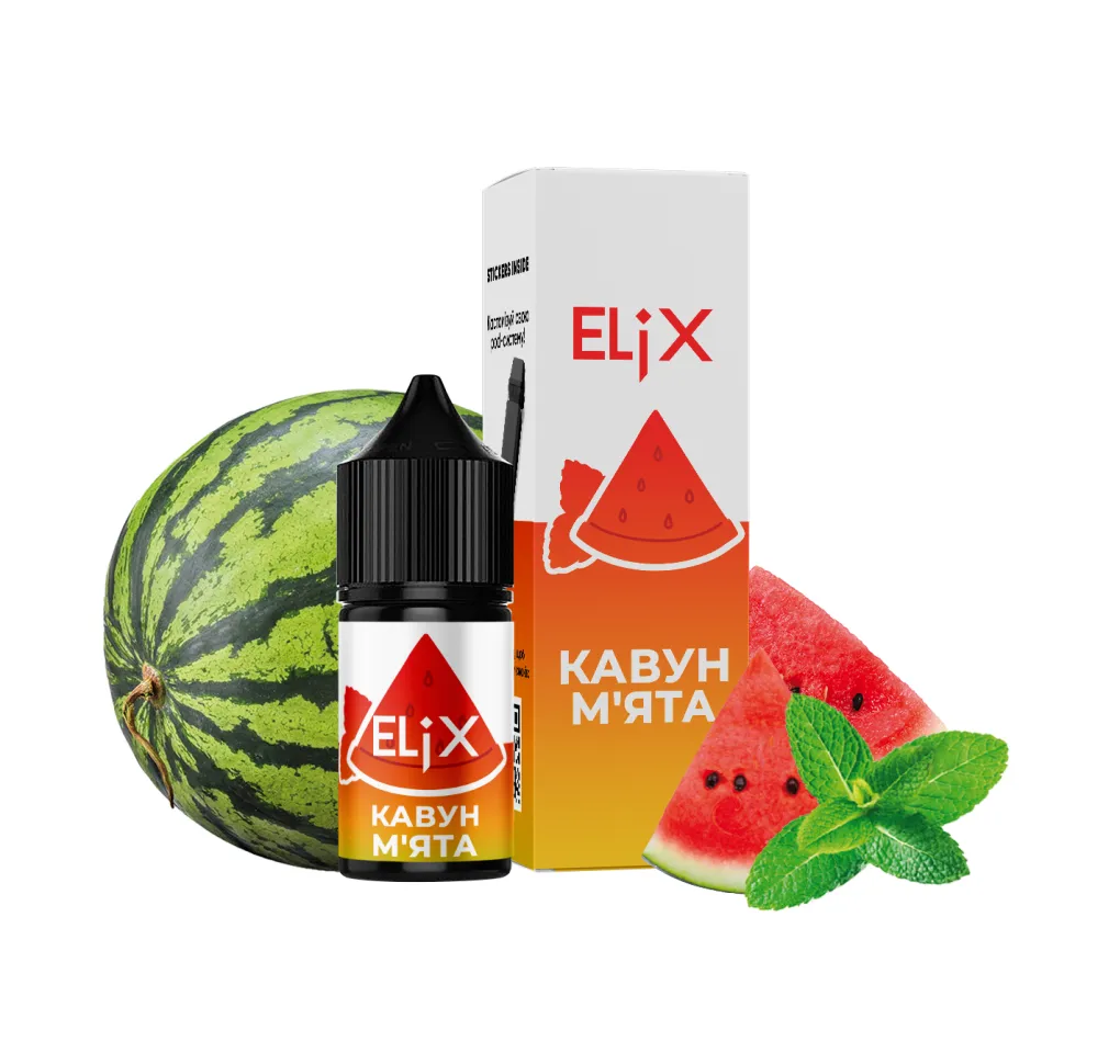 Elix 30 мл 50 мг Кавун м'ята Elix 30 мл 50 мг Кавун м'ята