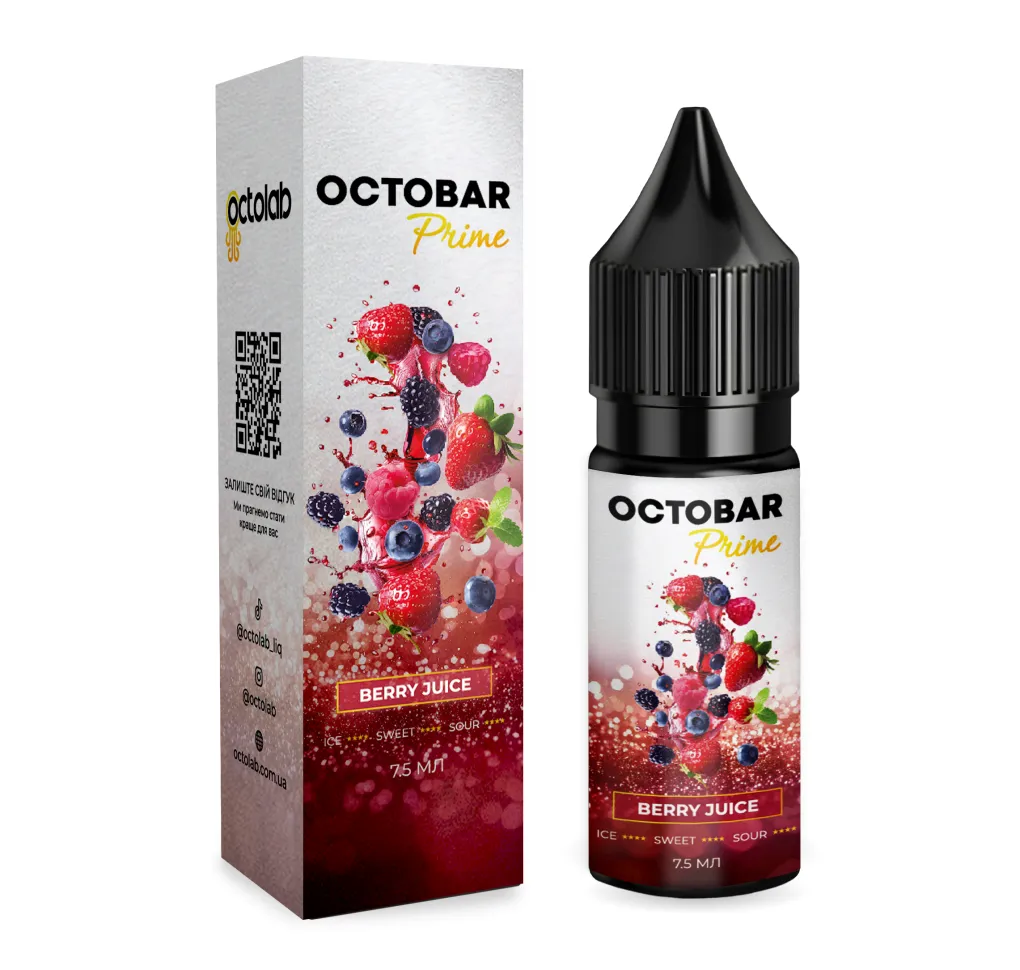 Ароматизатор Octobar Prime Berry Juice 7,5 мл Ароматизатор Octobar Prime Berry Juice 7,5 мл