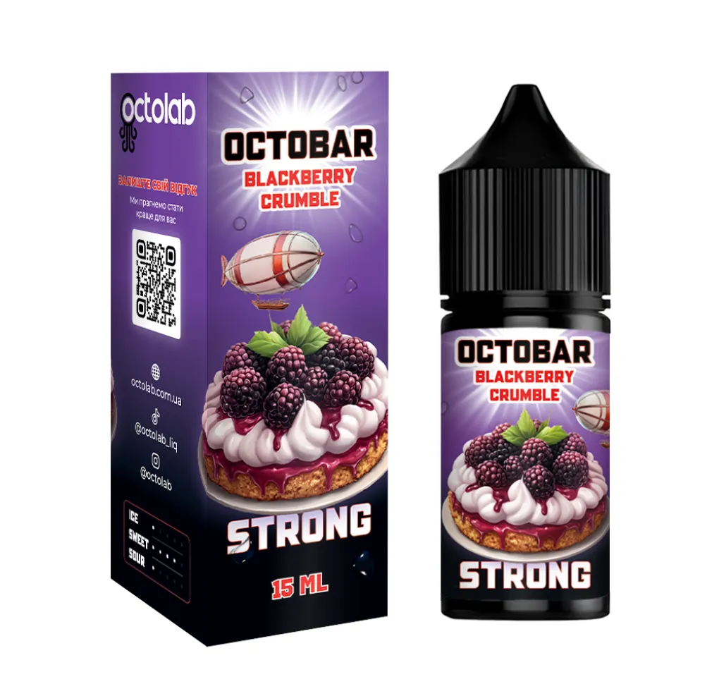 Ароматизатор Octobar Strong Blackberry Crumble 15 мл Ароматизатор Octobar Strong Blackberry Crumble 15 мл