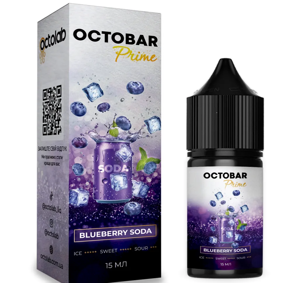 Ароматизатор Octobar Prime Blueberry Soda 15 мл Ароматизатор Octobar Prime Blueberry Soda 15 мл