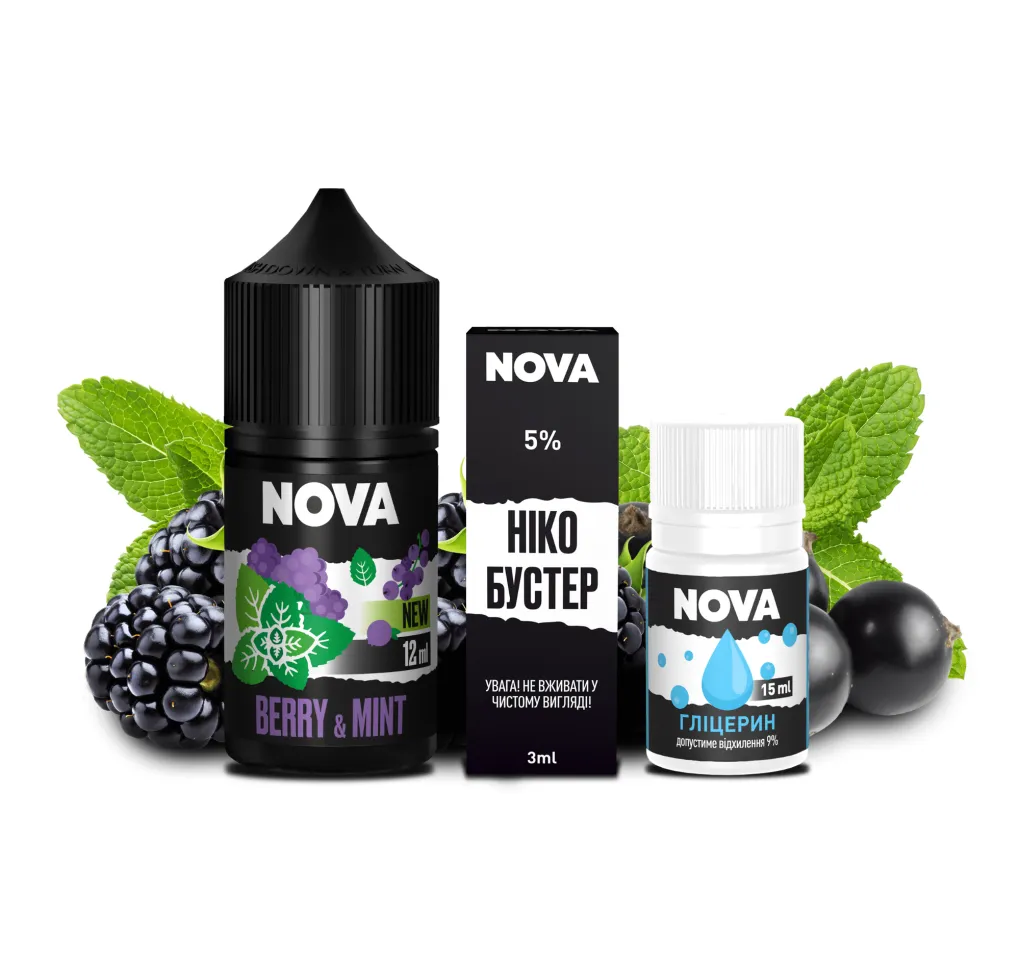 Набір Nova 30 мл 50 мг BERRY MINT Набір Nova 30 мл 50 мг BERRY MINT