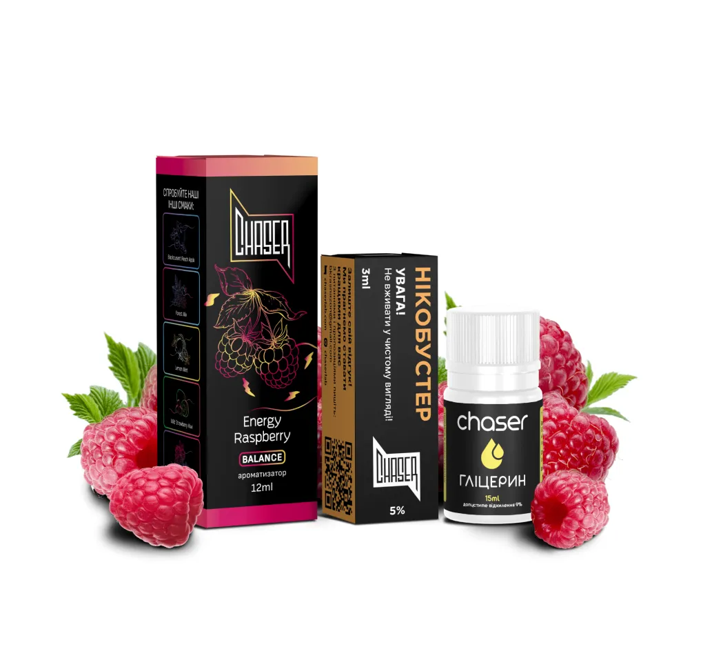 Набір Chaser Black 30 мл 50 мг ENERGY RASPBERRY Набір Chaser Black 30 мл 50 мг ENERGY RASPBERRY
