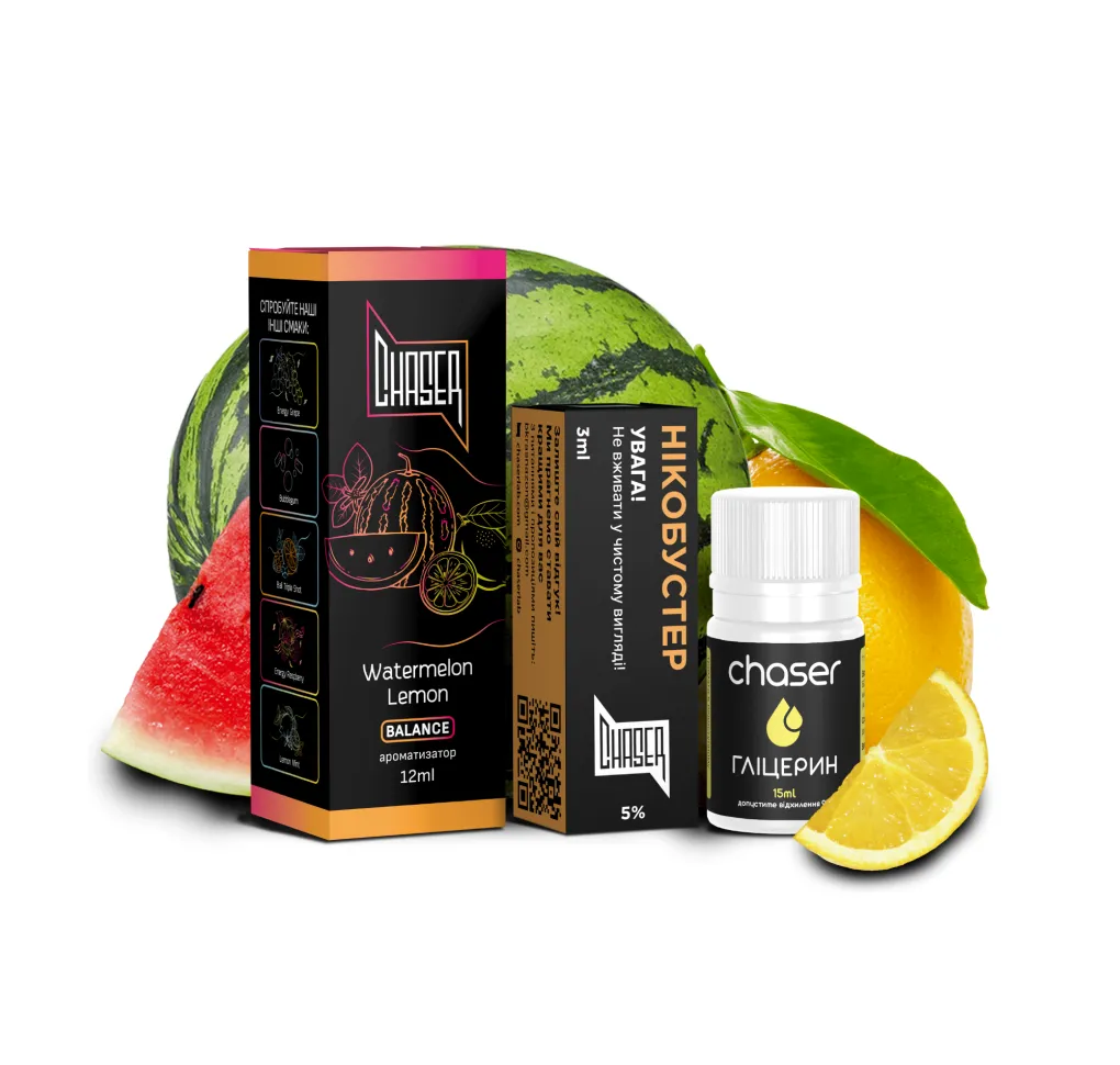 Набір Chaser Black 30 мл 50 мг WATERMELON LEMON Набір Chaser Black 30 мл 50 мг WATERMELON LEMON