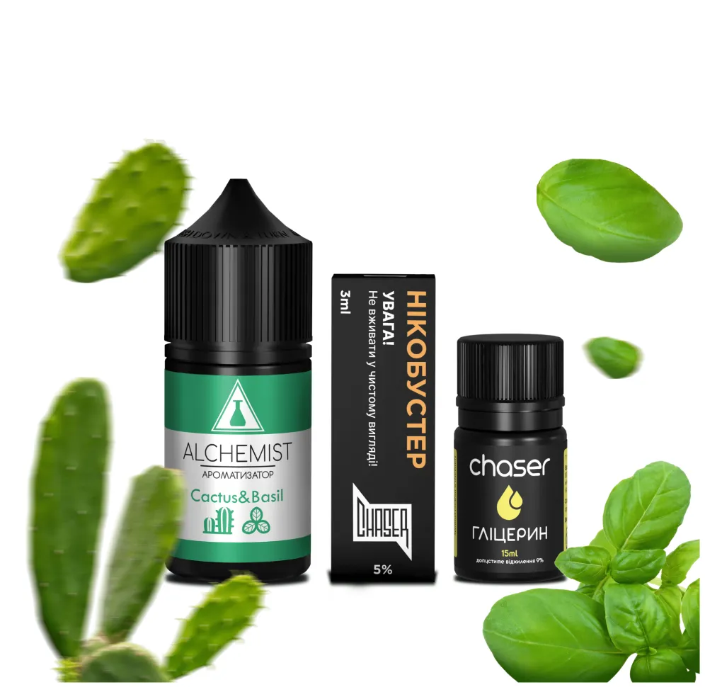 Набір Alchemist 30 мл 50 мг Cactus&Basil Набір Alchemist 30 мл 50 мг Cactus&Basil