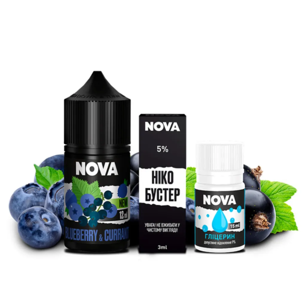Набір Nova 30 мл 65 мг BLUEBERRY CURRANT Набір Nova 30 мл 65 мг BLUEBERRY CURRANT