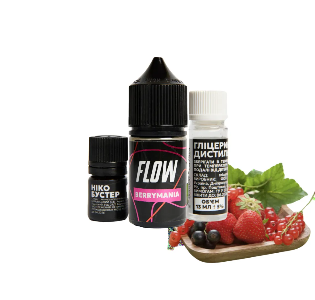 Набір Flow 30 мл 50 мг Berrymania Набір Flow 30 мл 50 мг Berrymania