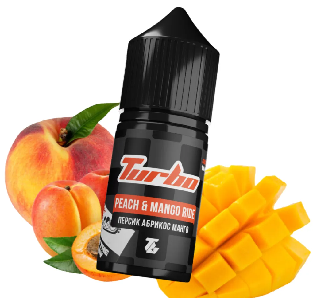 Набір Turbo 30 мл 50 мг Peach & Mango Ride Набір Turbo 30 мл 50 мг Peach & Mango Ride