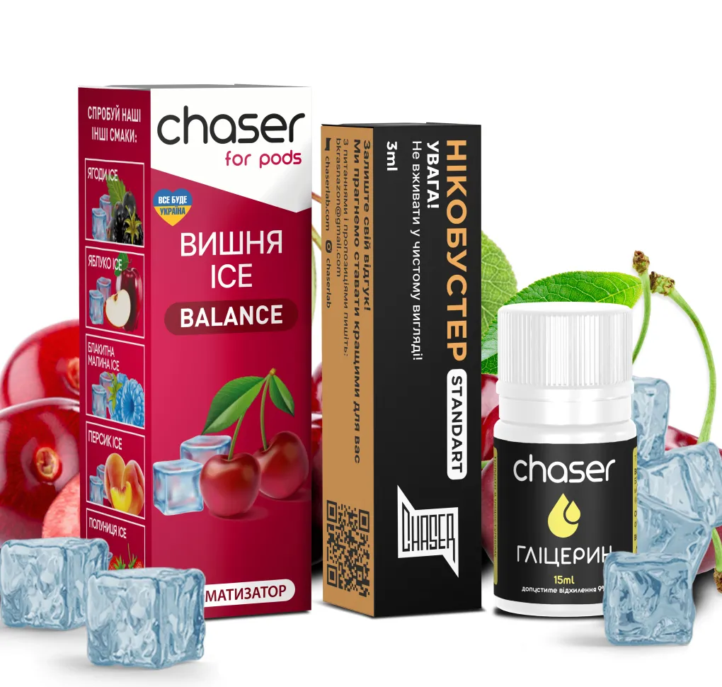 Набір Chaser For Pods ICE 30 мл 65 мг ВИШНЯ