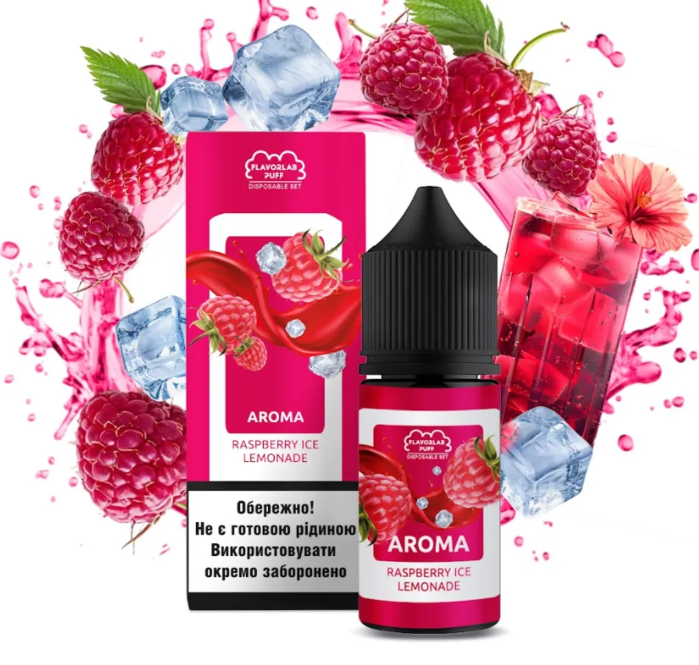 Ароматизатор Flavorlab Puff Малиновий лимонад айс 12 мл Ароматизатор Flavorlab Puff Малиновий лимонад айс 12 мл