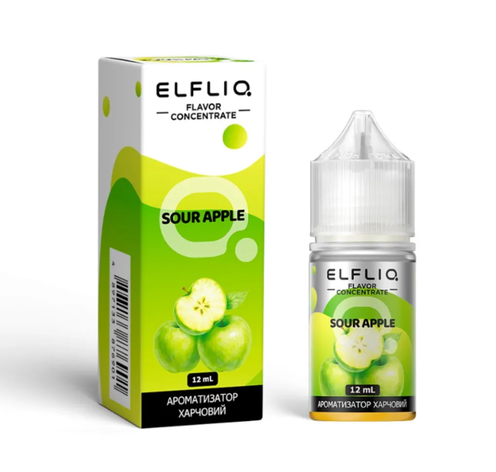Ароматизатор ELF LIQ Sour Apple 12 мл Ароматизатор ELF LIQ Sour Apple 12 мл