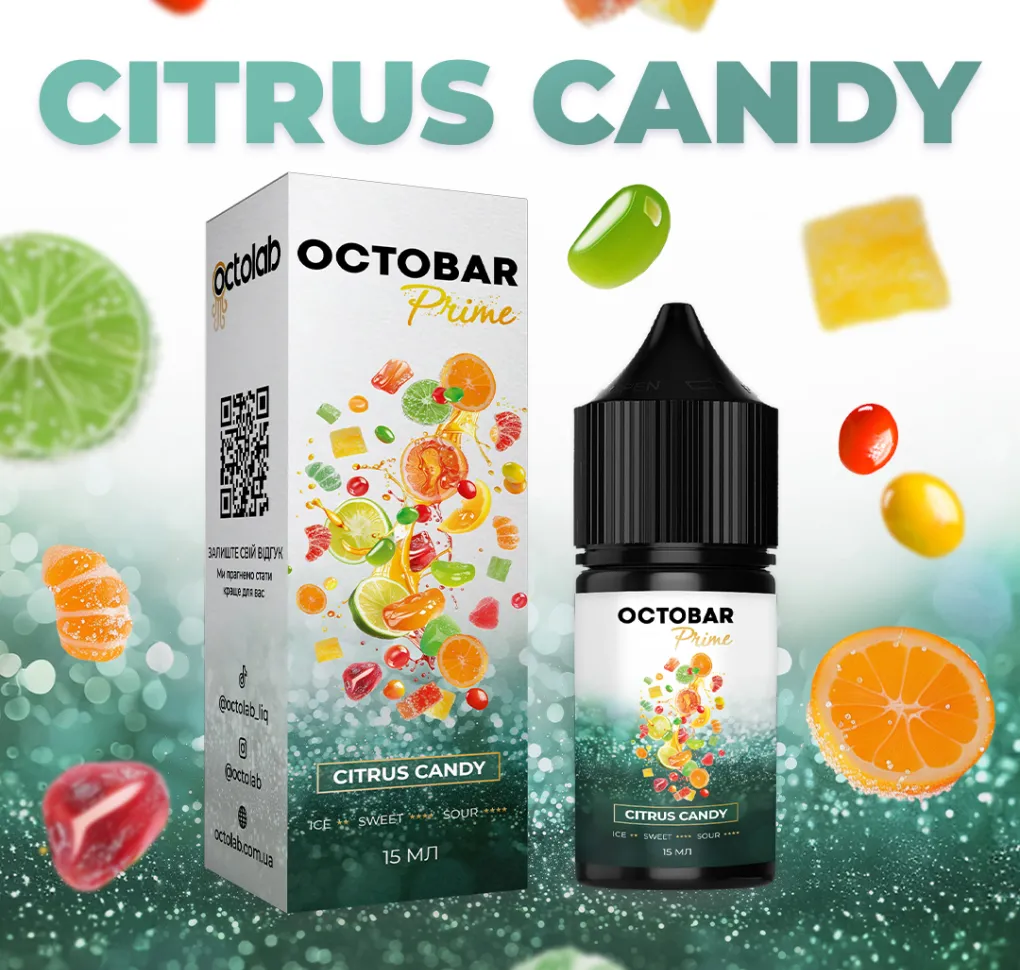 Набір Octobar PRIME 30 мл 50 мг Citrus Candy Набір Octobar PRIME 30 мл 50 мг Citrus Candy