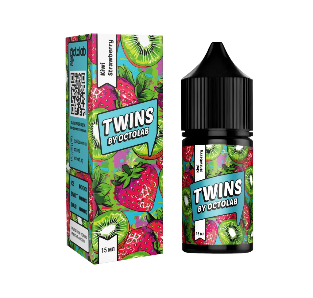 Ароматизатор Octobar TWINS Kiwi Strawberry 15 мл Ароматизатор Octobar TWINS Kiwi Strawberry 15 мл