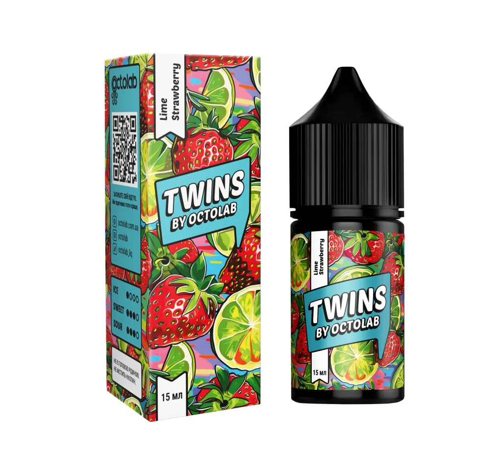 Ароматизатор Octobar TWINS Lime Strawberry 15 мл Ароматизатор Octobar TWINS Lime Strawberry 15 мл
