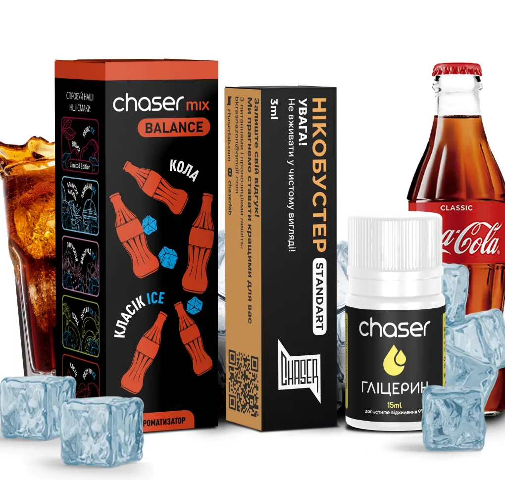 Набір Chaser Mix ICE 30 мл 65 мг КОЛА Набір Chaser Mix ICE 30 мл 65 мг КОЛА