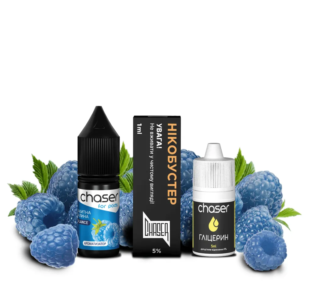 Набір Chaser For Pods БЛАКИТНА МАЛИНА 10 мл 50 мг Набір Chaser For Pods БЛАКИТНА МАЛИНА 10 мл 50 мг