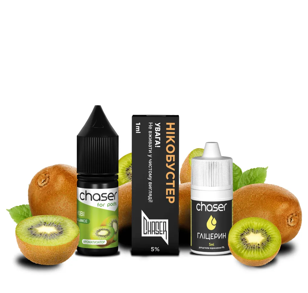 Набір Chaser For Pods КІВІ 10 мл 50 мг Набір Chaser For Pods КІВІ 10 мл 50 мг