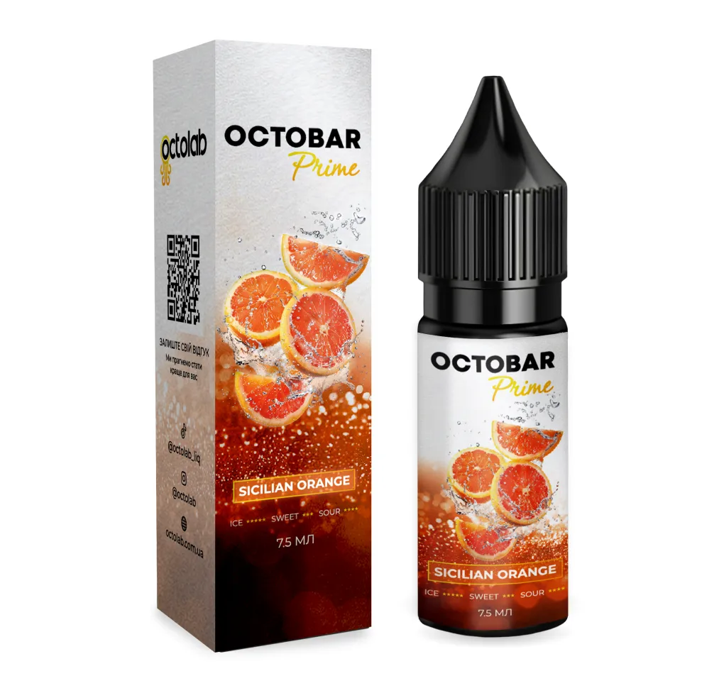 Ароматизатор Octobar Prime Sicilian Orange 7,5 мл Ароматизатор Octobar Prime Sicilian Orange 7,5 мл