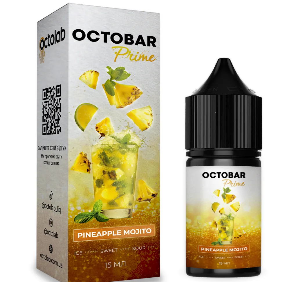 Ароматизатор Octobar Prime Pineapple Mojito 15 мл Ароматизатор Octobar Prime Pineapple Mojito 15 мл