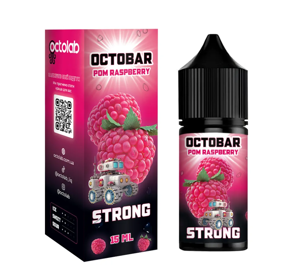 Ароматизатор Octobar Strong Pom Raspberry 15 мл Ароматизатор Octobar Strong Pom Raspberry 15 мл