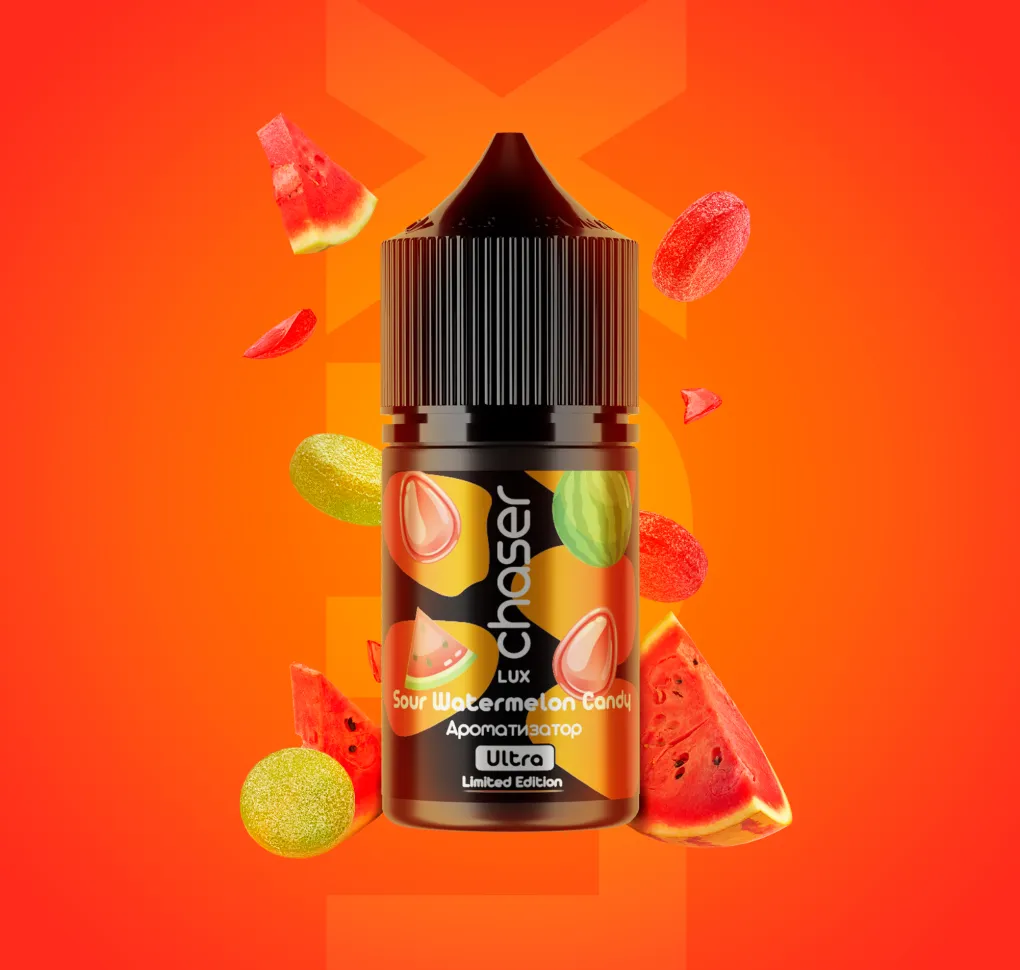 АРОМАТИЗАТОР CHASER LUX SOUR WATERMELON CANDY 12 мл