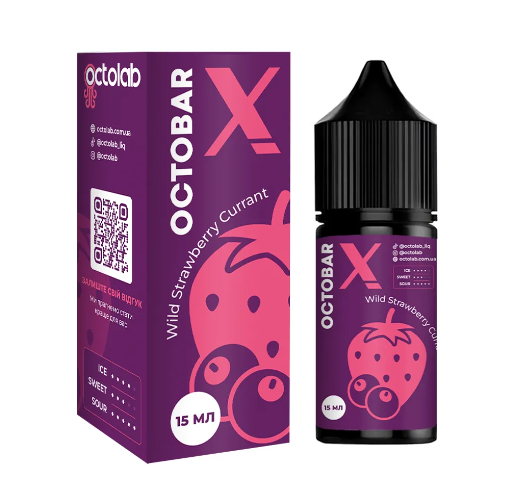 Ароматизатор Octobar X Wild Strawberry Currant 15 мл Ароматизатор Octobar X Wild Strawberry Currant 15 мл