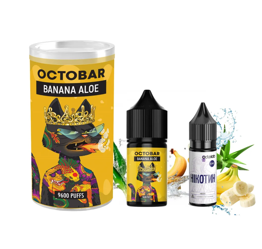 Набір Octobar NFT 30 мл 50 мг Banana Aloe Набір Octobar NFT 30 мл 50 мг Banana Aloe