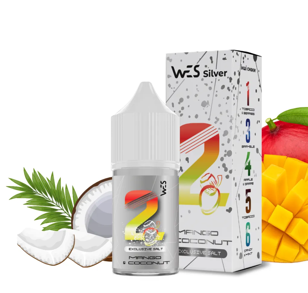 Ароматизатори WES Silver Mango Coconut 10 мл Ароматизатори WES Silver Mango Coconut 10 мл
