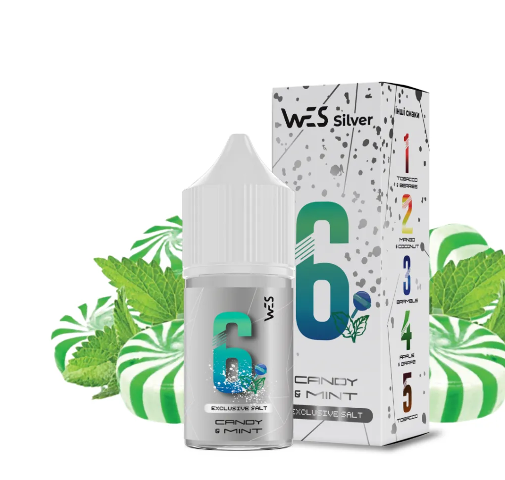 Ароматизатори WES Silver Mint Candy 10 мл Ароматизатори WES Silver Mint Candy 10 мл