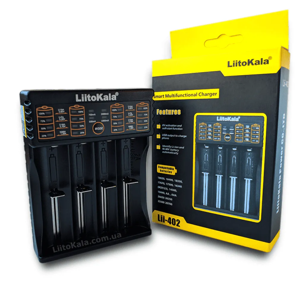 Зарядний пристрій Liitokala Lii-402
