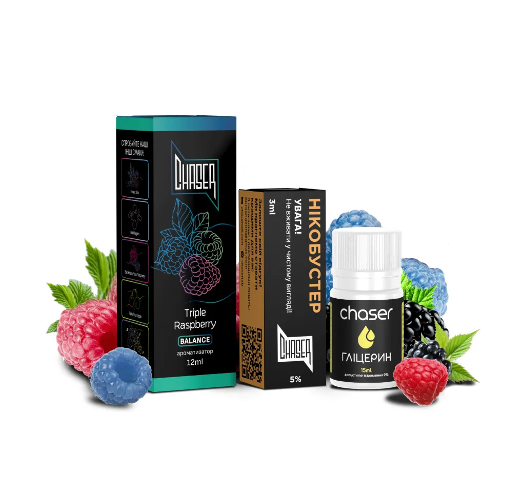 Набір Chaser Black 30 мл 65 мг TRIPLE RASPBERRY