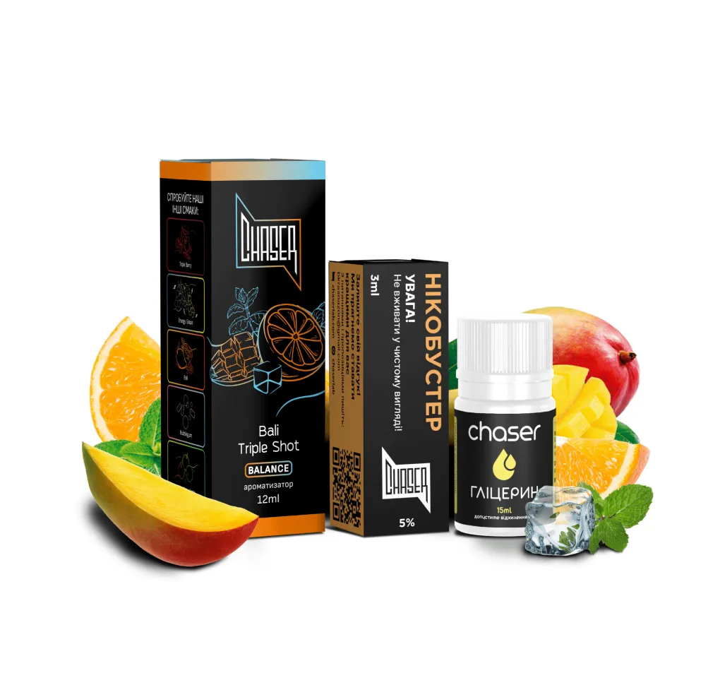 Набір Chaser Black 30 мл 65 мг BALI TRIPLE SHOT Набір Chaser Black 30 мл 65 мг BALI TRIPLE SHOT