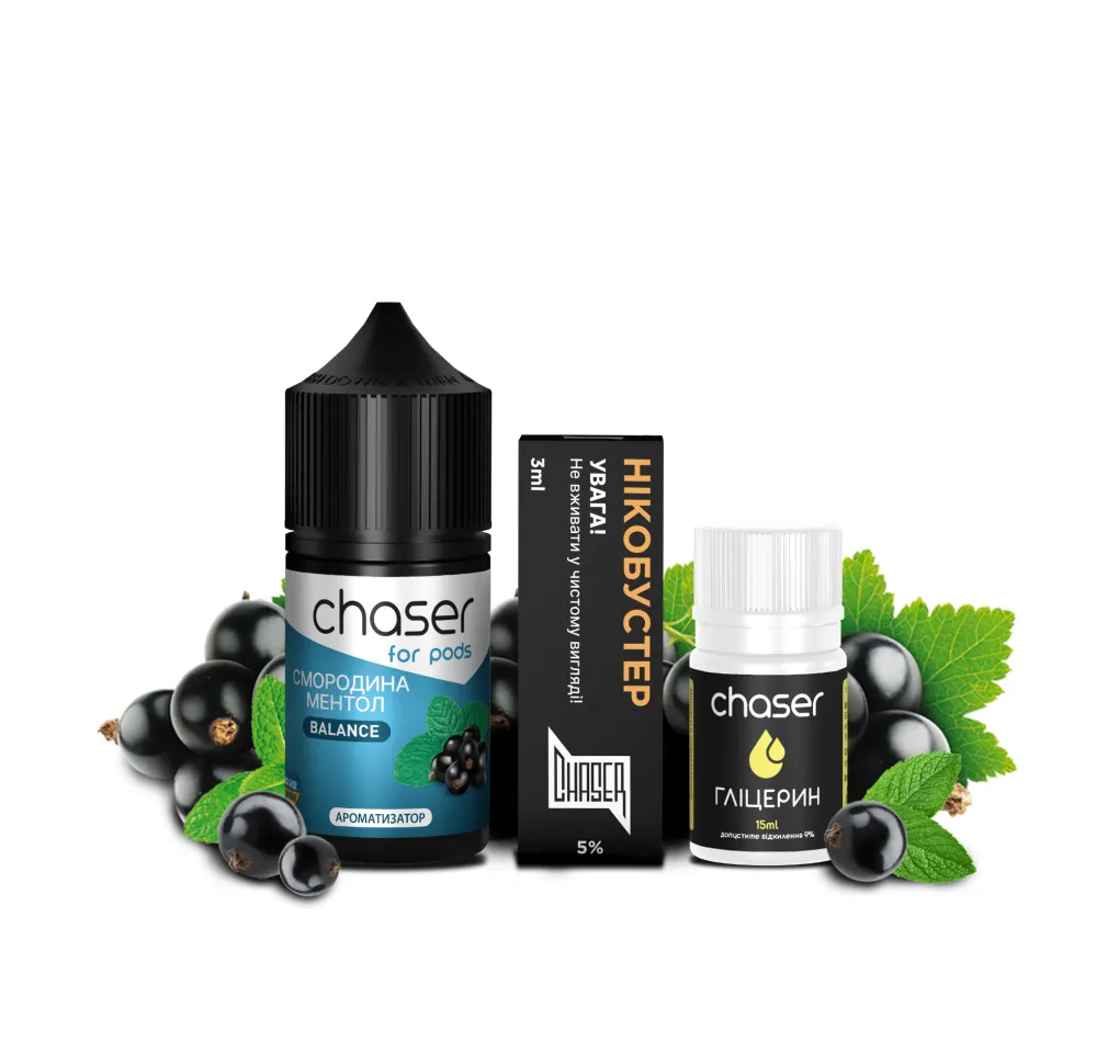 Набір Chaser For Pods 30 мл 65 мг СМОРОДИНА МЕНТОЛ