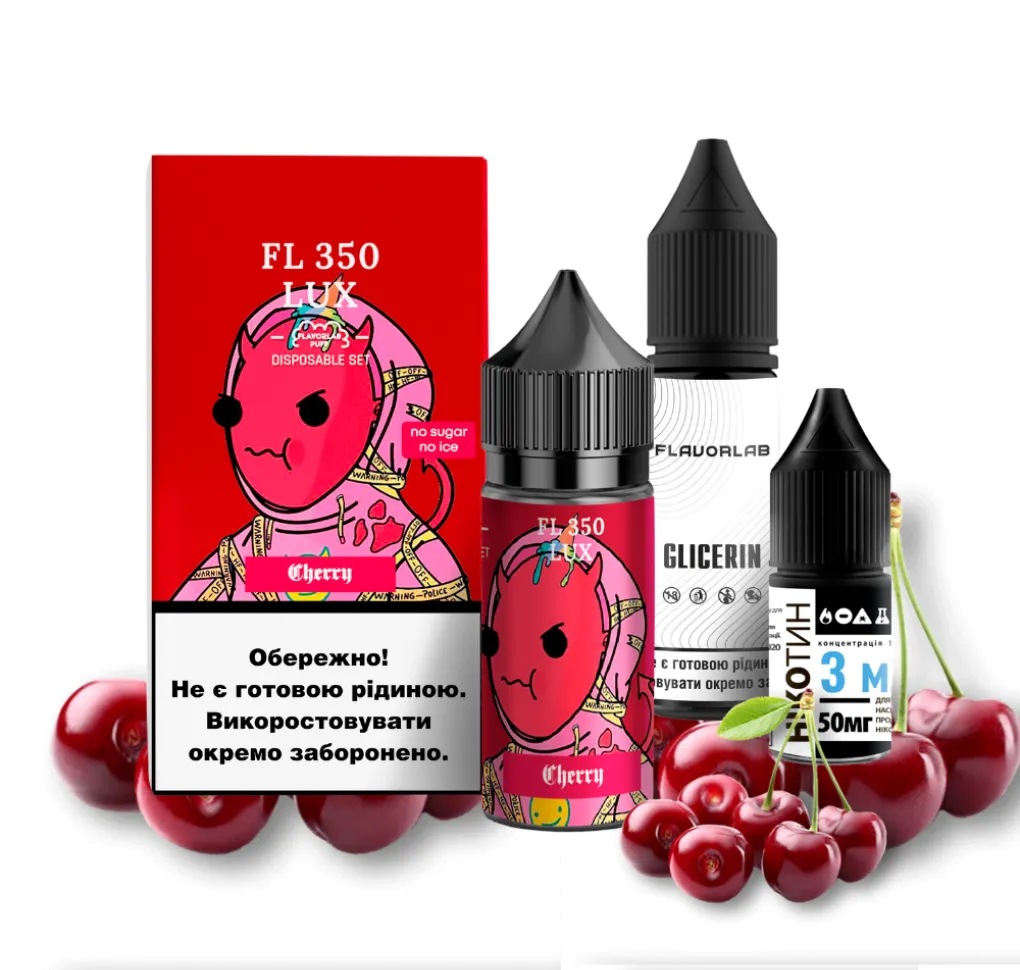Набір Flavorlab FL350 30 мл 65 мг Вишня Набір Flavorlab FL350 30 мл 65 мг Вишня