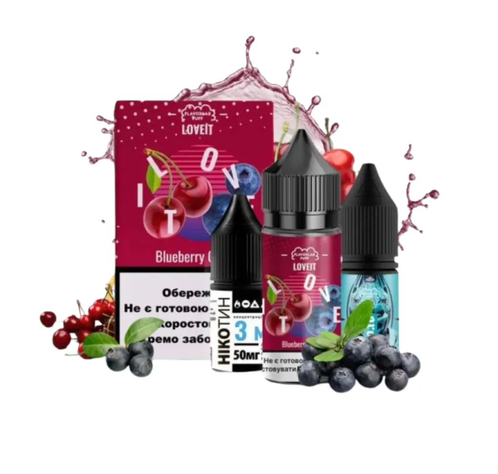 Набір Flavorlab Love It 30 мл 65 мг Чорниця вишня