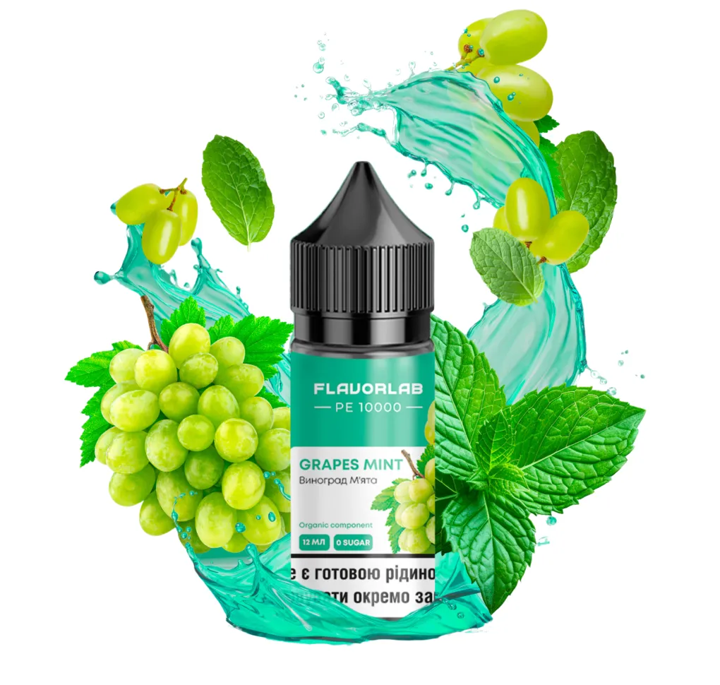 Набір Flavorlab PE 10000 30 мл 65 мг Виноград м'ята ментол Набір Flavorlab PE 10000 30 мл 65 мг Виноград м'ята ментол