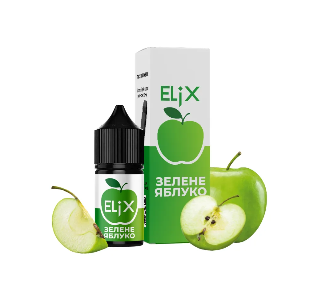 Elix 30 мл 60 мг Зелене яблуко Elix 30 мл 60 мг Зелене яблуко