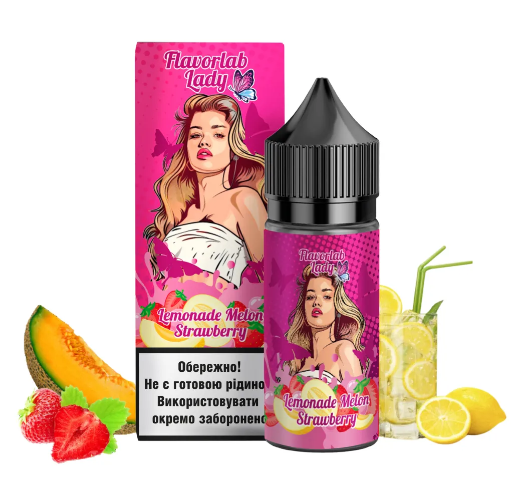Набір Flavorlab Lady 30 мл 50 мг Лимонад Диня Полуниця Набір Flavorlab Lady 30 мл 50 мг Лимонад Диня Полуниця