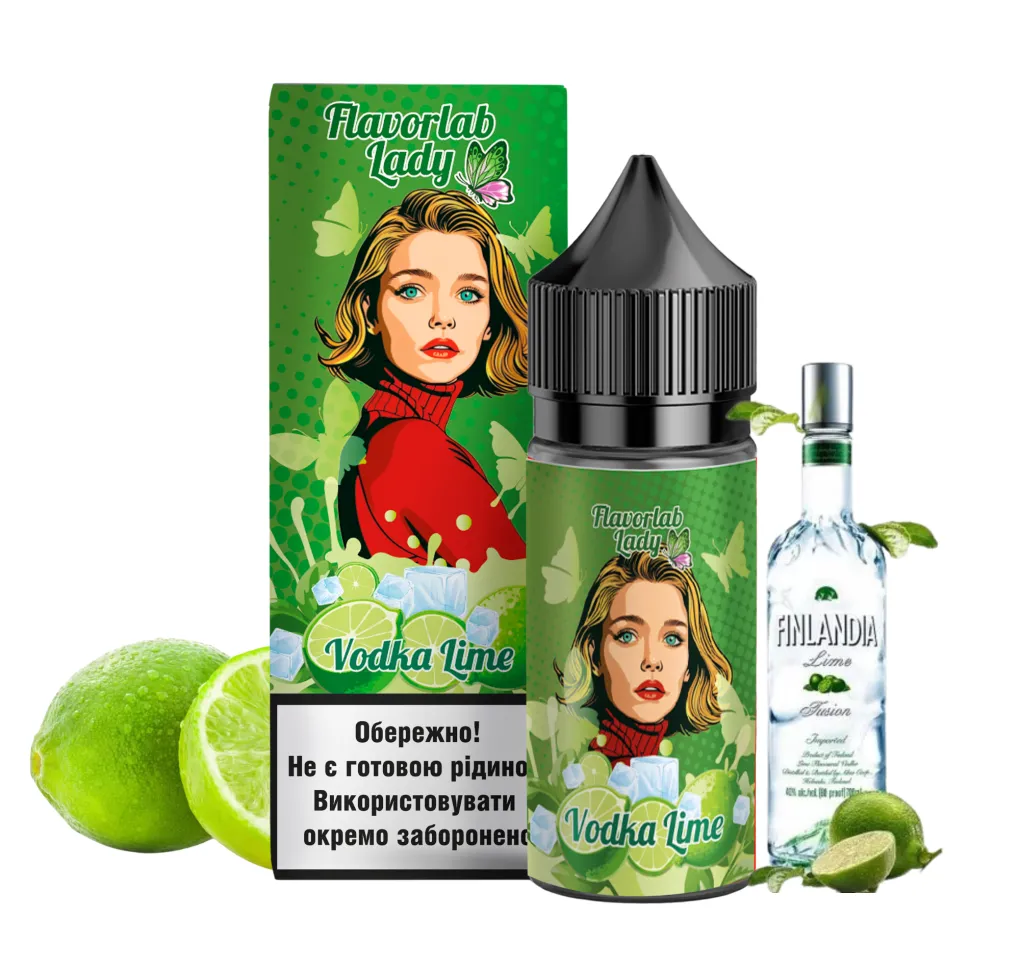 Набір Flavorlab Lady 30 мл 50 мг Горілка Лайм Набір Flavorlab Lady 30 мл 50 мг Горілка Лайм