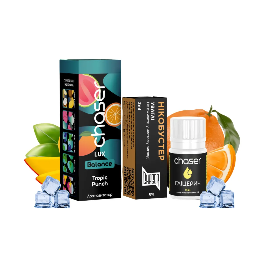 Набір Chaser Lux 30 мл 50 мг ICE TROPIC PUNCH Набір Chaser Lux 30 мл 50 мг ICE TROPIC PUNCH