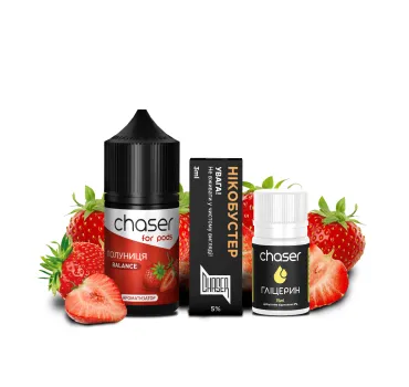 Набір Chaser For Pods 30 мл 65 мг ПОЛУНИЦЯ