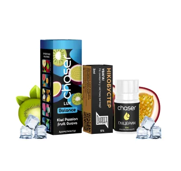 Набір Chaser Lux 30 мл 50 мг ICE KIWI PASSION FRUIT GUAVA